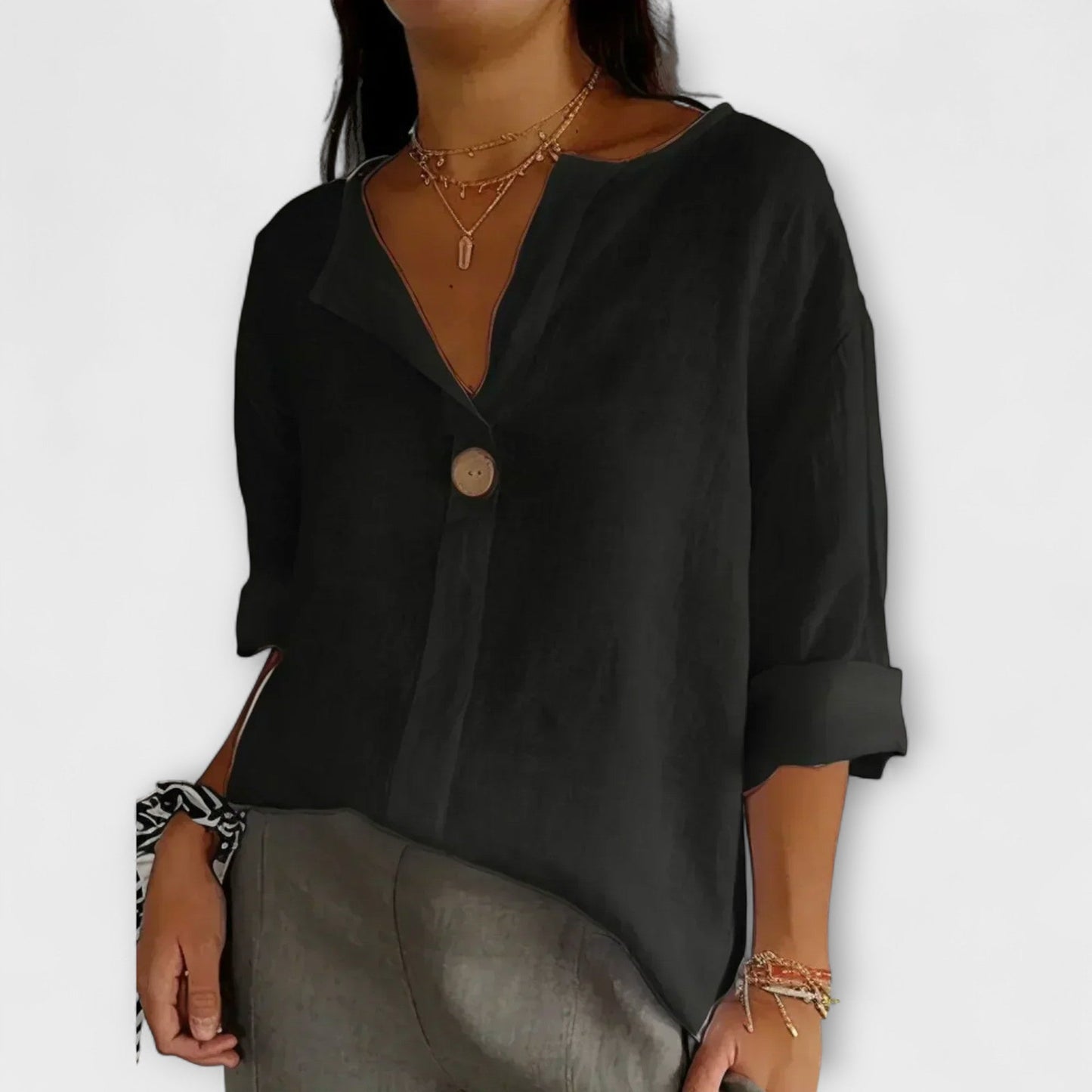 Nicole - Stylische Bluse mit V-Ausschnitt