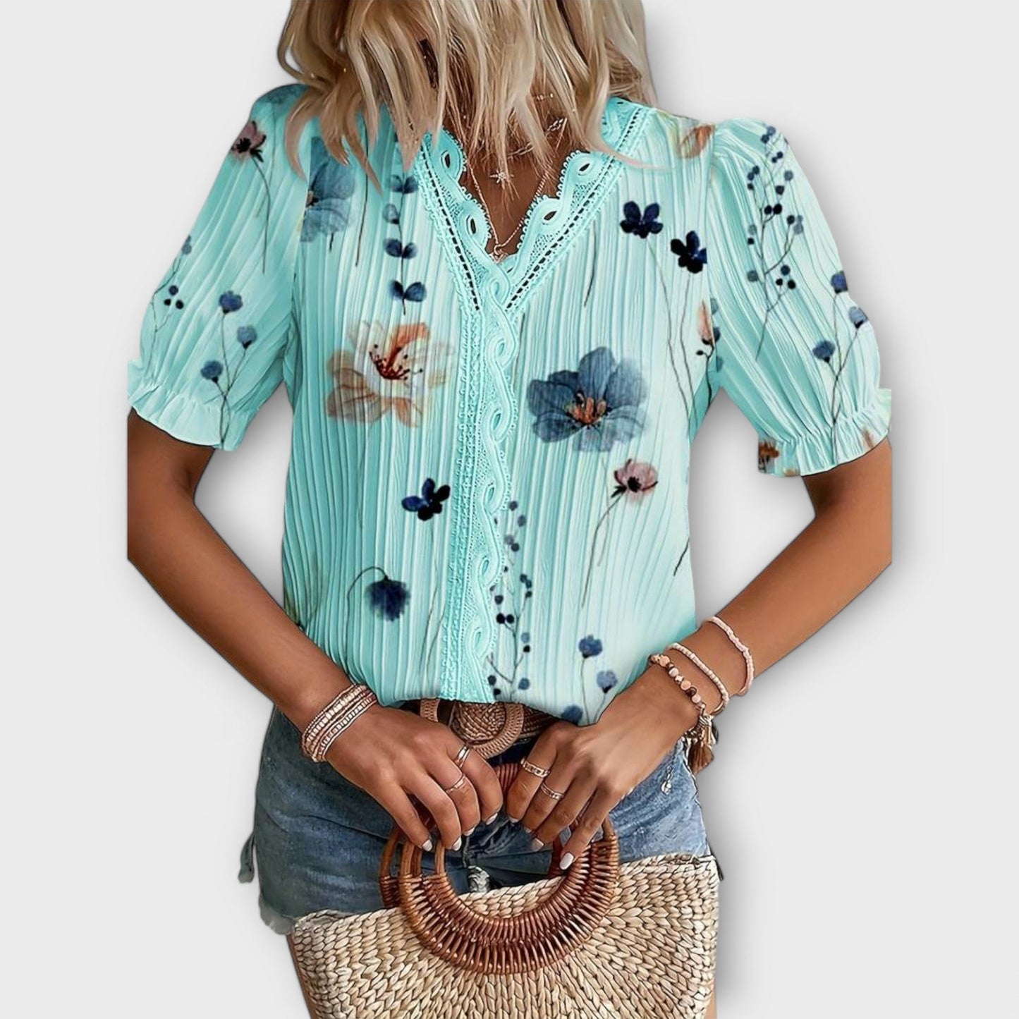 Emily - Modische Bluse mit V-Ausschnitt