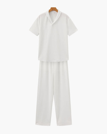 Baumwoll-Polo & Hosen-Set