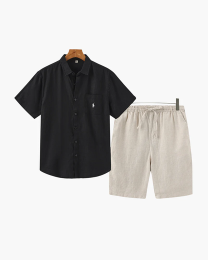 R. Ꮮаᴜгеn Leinen Kombi (Shorts)