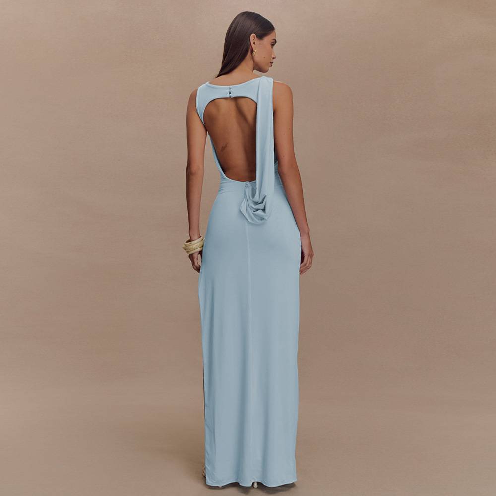 Rieke - Stilvolles Maxikleid mit Hohem Schlitz