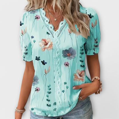 Emily - Modische Bluse mit V-Ausschnitt