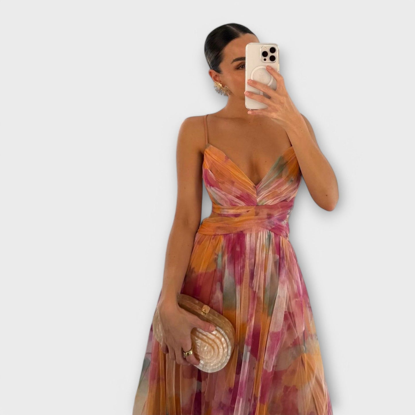 Annai Mesh Maxi Kleid - Elegant und Figurbetont