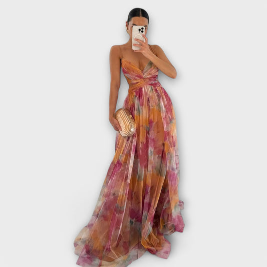 Annai Mesh Maxi Kleid - Elegant und Figurbetont