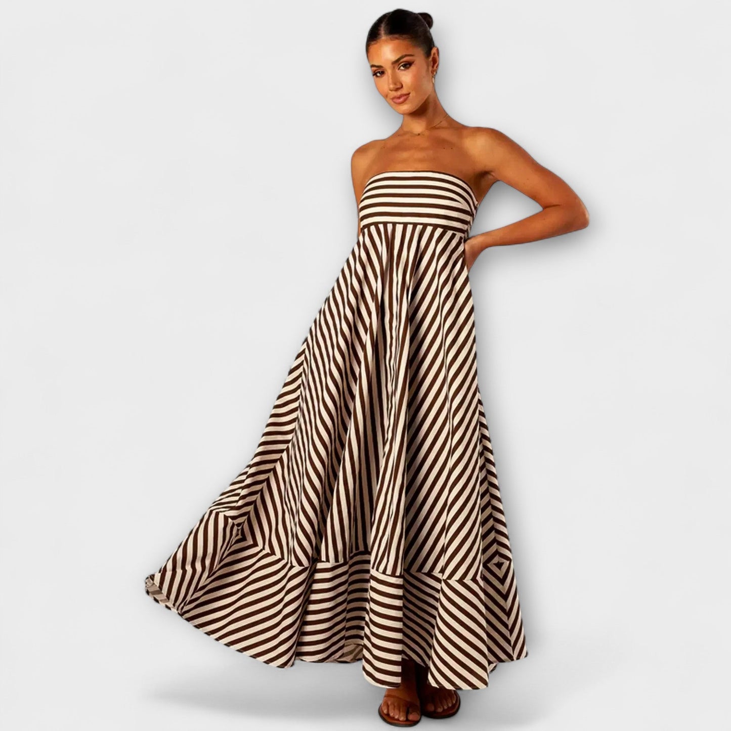 Nachtschwärmer Charme Rüschenshirt Maxikleid