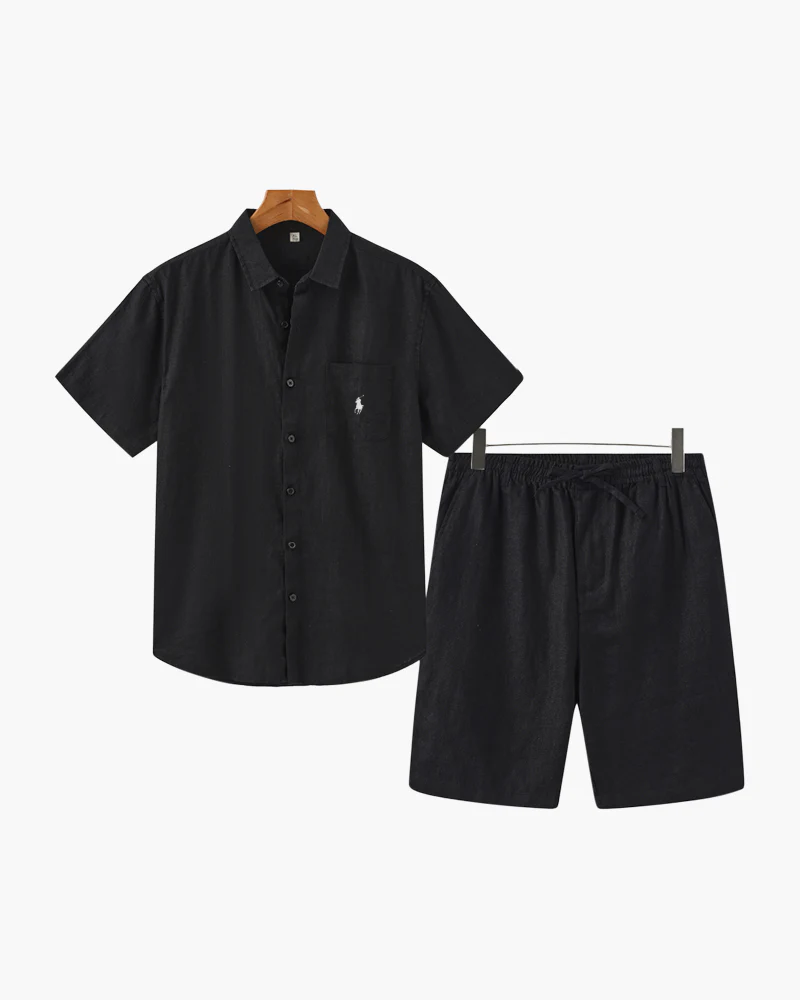 R. Ꮮаᴜгеn Leinen Kombi (Shorts)