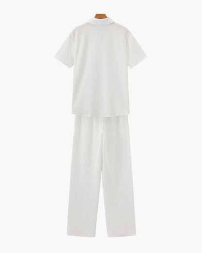Baumwoll-Polo & Hosen-Set
