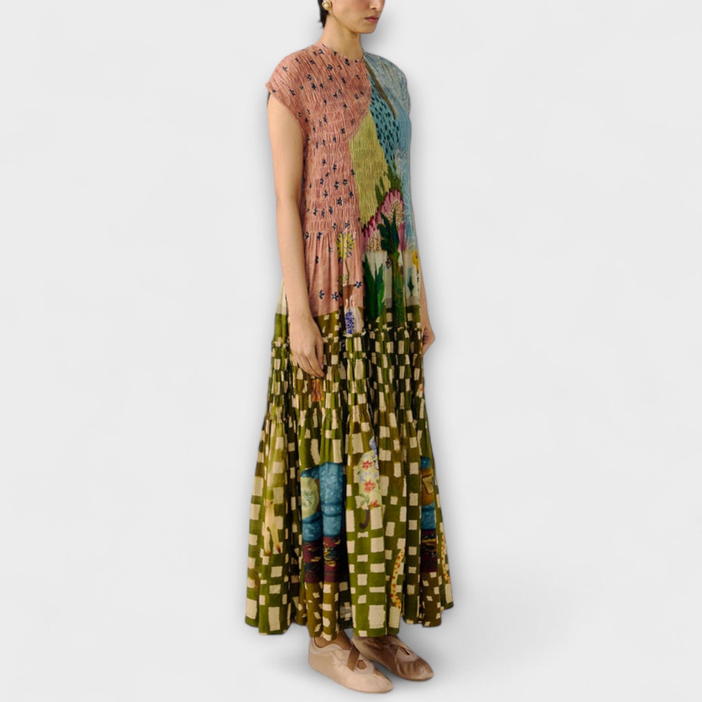 Amara - Faltendes Kleid mit Tierdruck