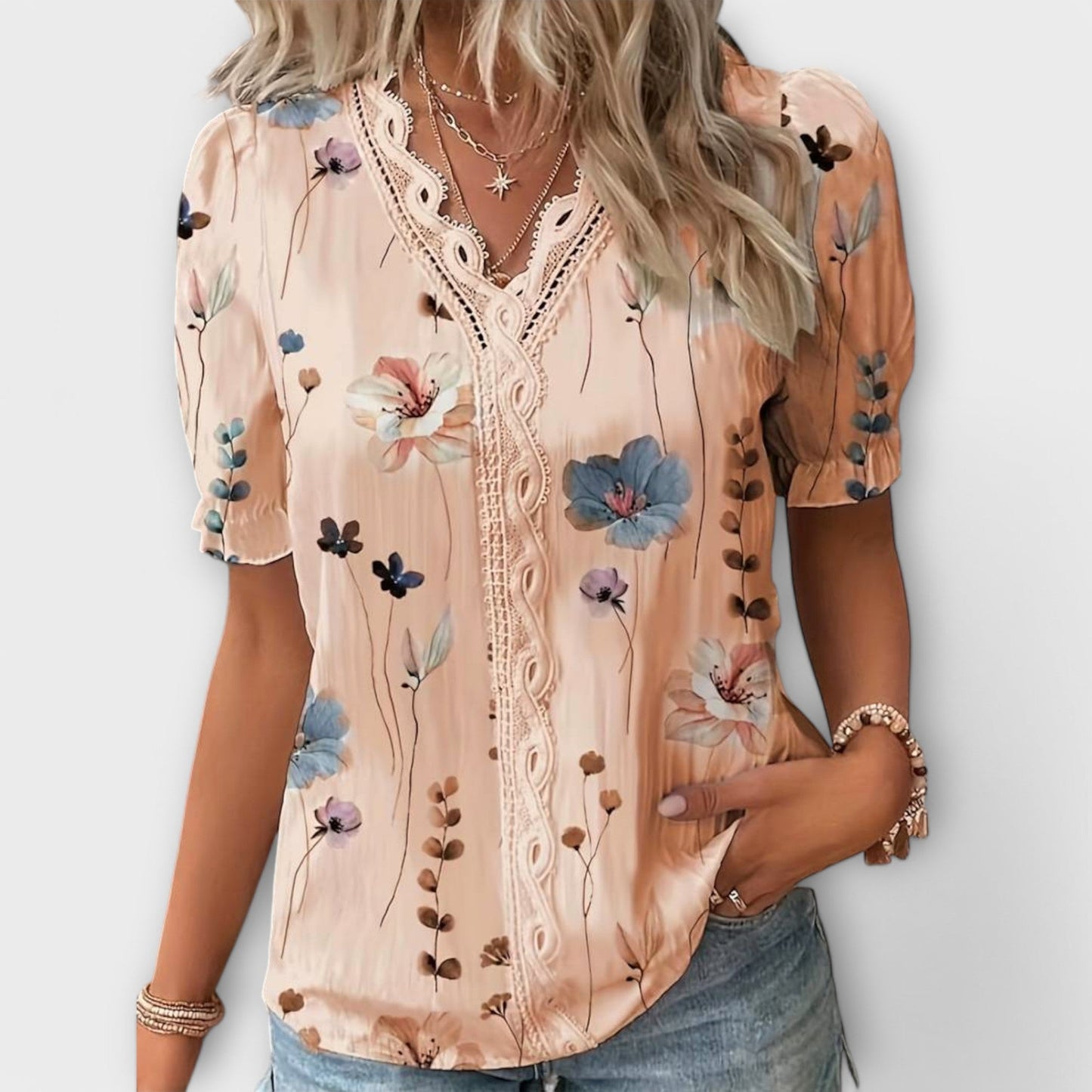Emily - Modische Bluse mit V-Ausschnitt