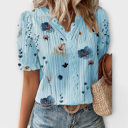 Emily - Modische Bluse mit V-Ausschnitt