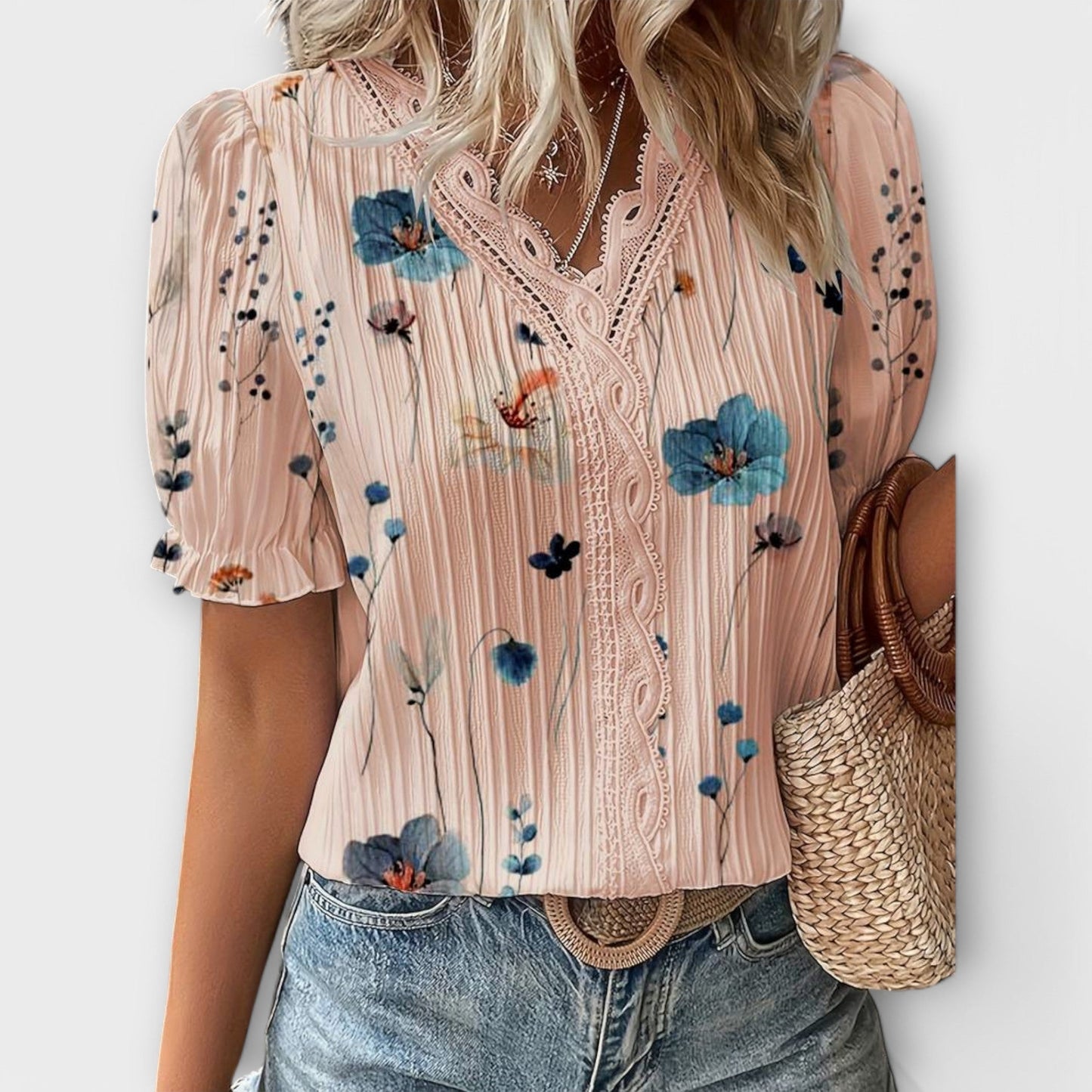 Emily - Modische Bluse mit V-Ausschnitt