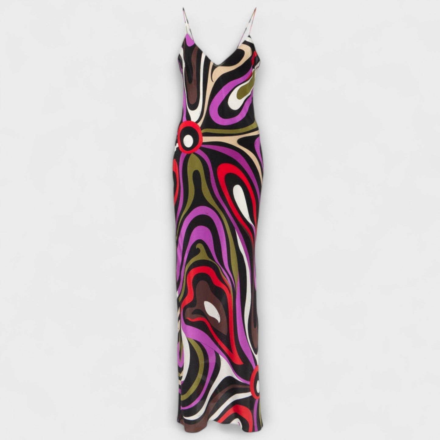 Daphne - Maxikleid im Marmor-Print