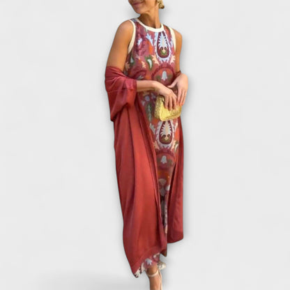 Selviane - Maxikleid mit passendem Cardigan