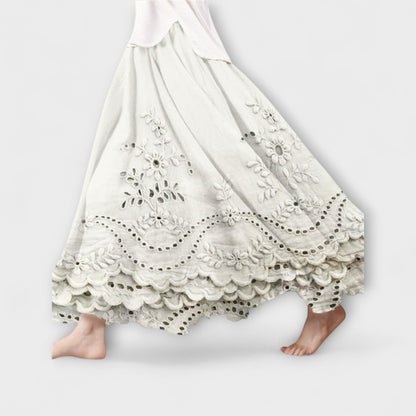 Luna – Boho Maxirock Mit Stickerei