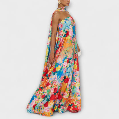 Harlow - Off-Shoulder Blumen-Maxikleid