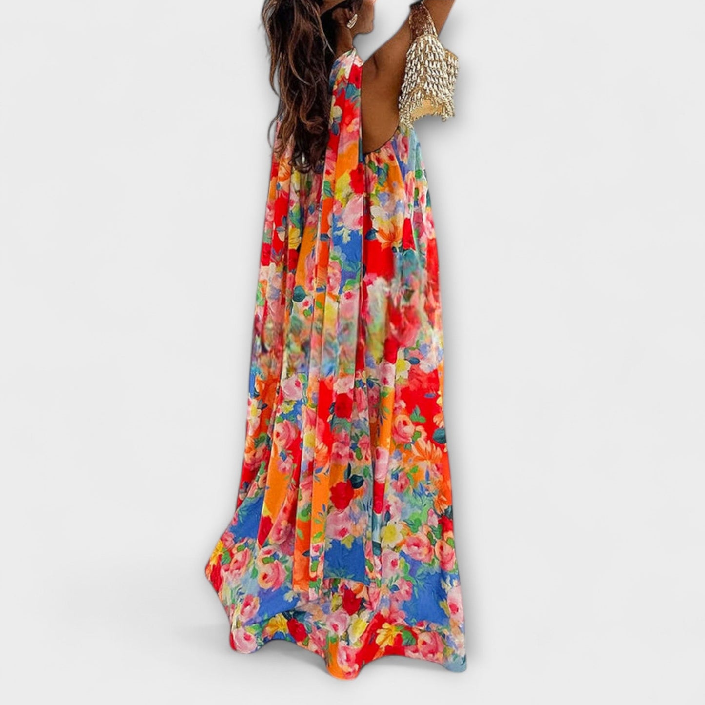 Harlow - Off-Shoulder Blumen-Maxikleid
