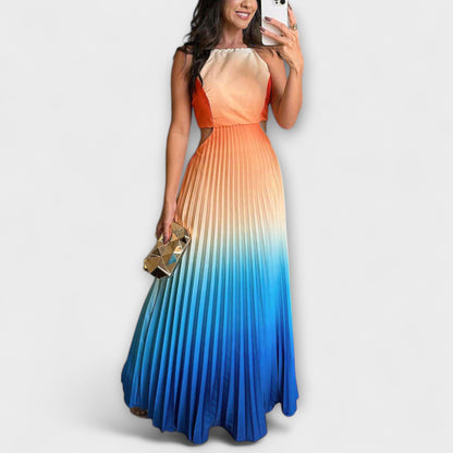 Haven - Stylisches Rückenfreies Tie-Dye Maxikleid