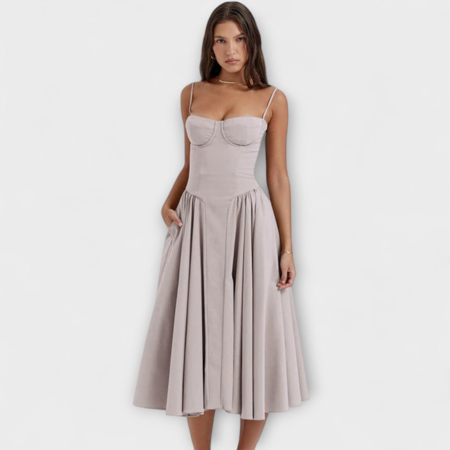 Rosalie - Raffiniertes ärmelloses Korsettkleid