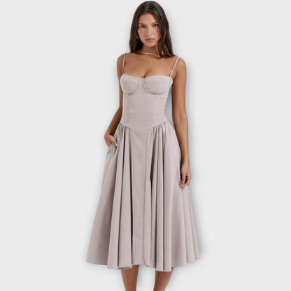 Rosalie - Raffiniertes ärmelloses Korsettkleid