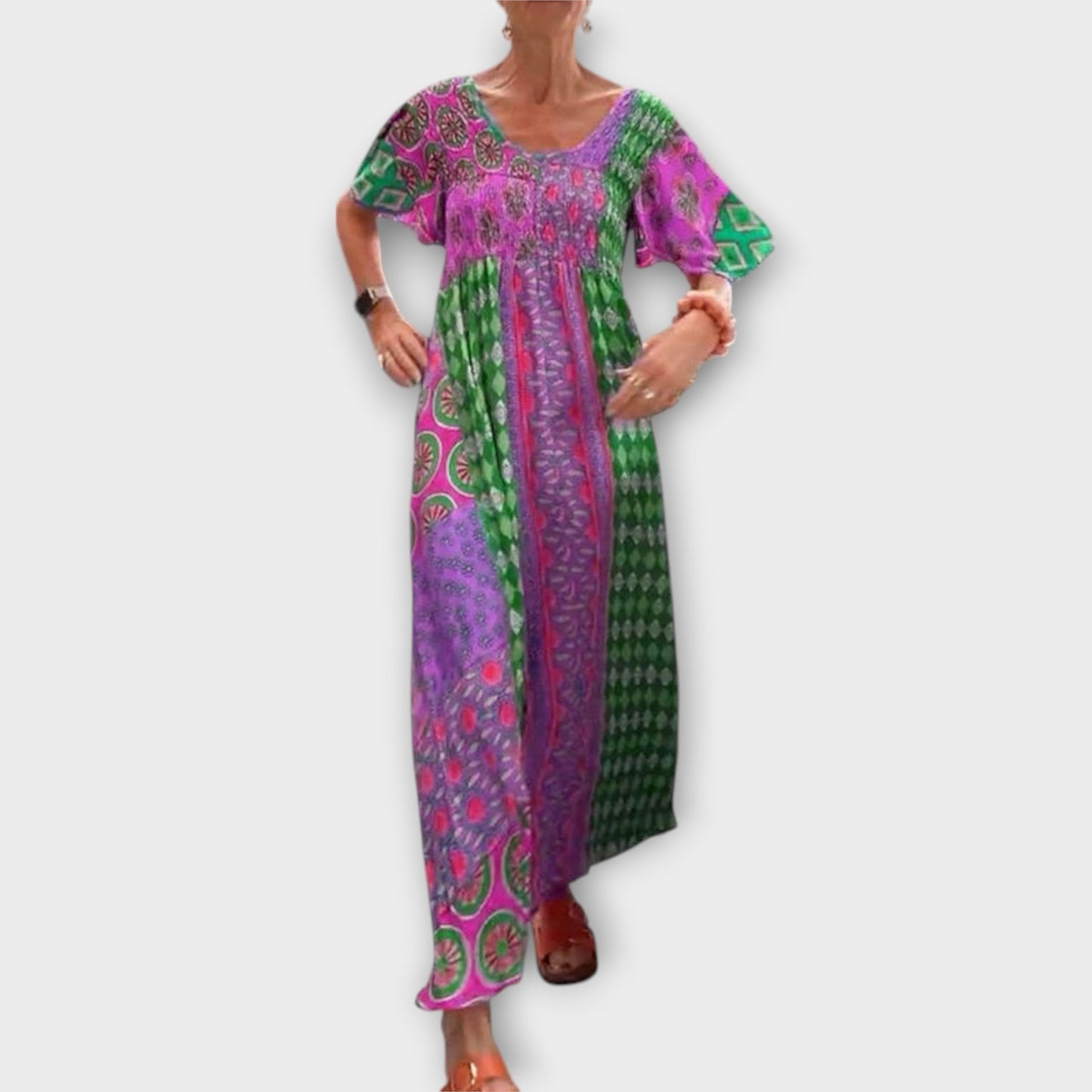 Melania - Vibrantes Boho-Kleid