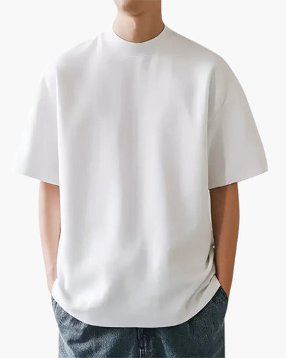 Verfeinertes Unifarben T-Shirt