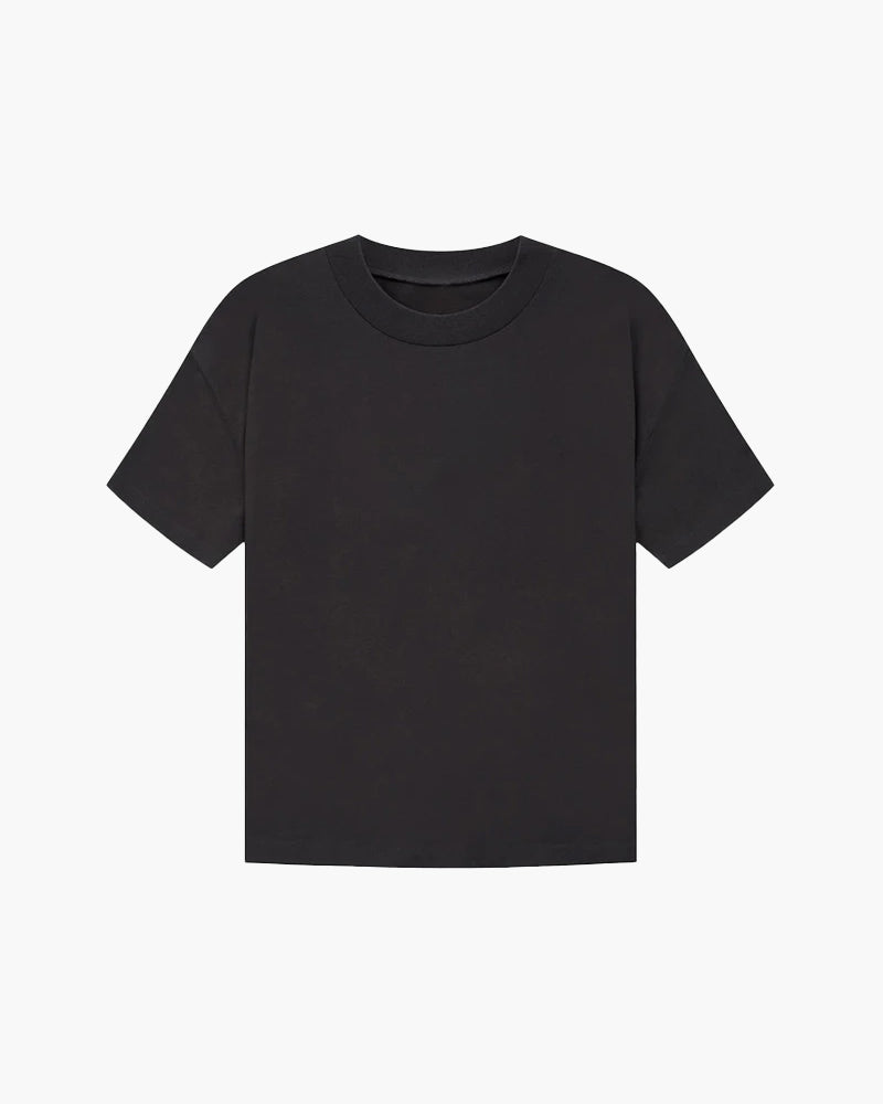 Verfeinertes Unifarben T-Shirt
