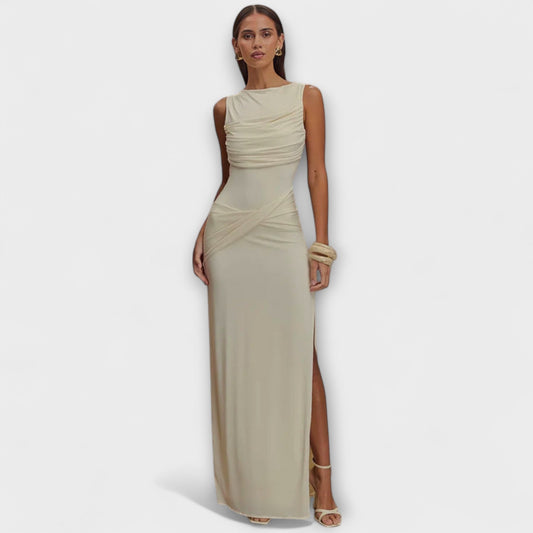 Rieke - Stilvolles Maxikleid mit Hohem Schlitz