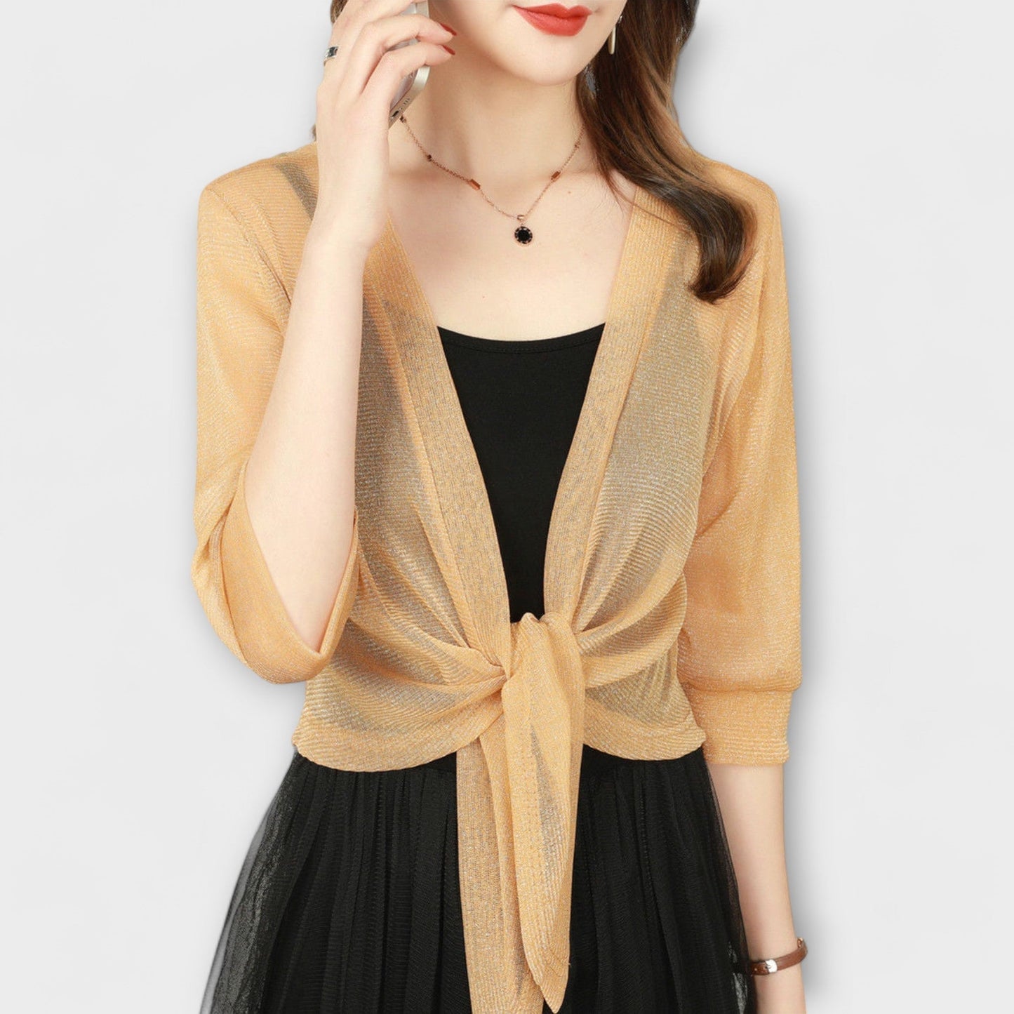 Olivia - Bluse mit offener Front