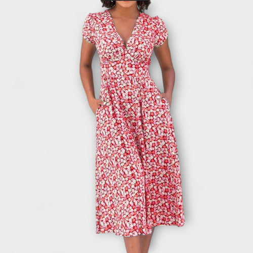 Fienna - Midi-Kleid mit Knopfleiste