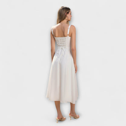 Hoffnung - Rüschentop Kleid mit Schlitzdetail