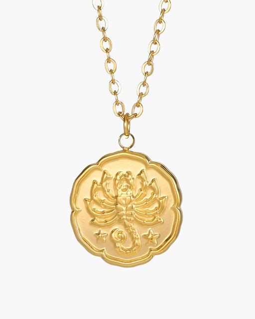 Zodiac Zeichen Halskette - Gold