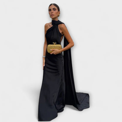 Chic Off-Shoulder Halter Maxi Kleid