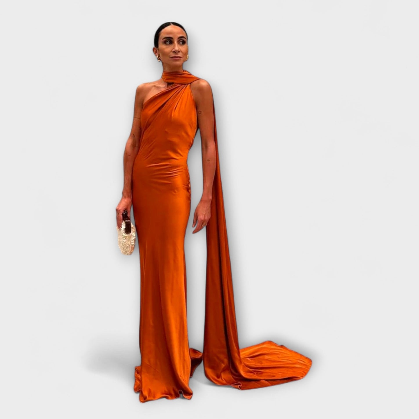 Chic Off-Shoulder Halter Maxi Kleid