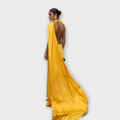 Chic Off-Shoulder Halter Maxi Kleid