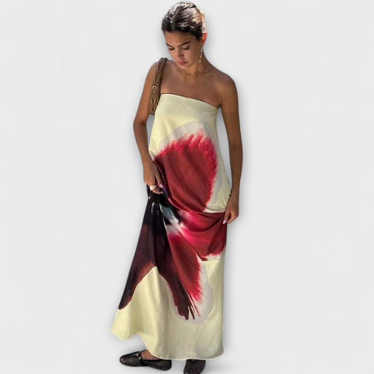 Chic Off-Shoulder Ärmelloses Maxikleid