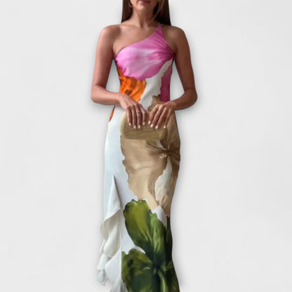 Der Saphir - Elegantes Patchwork-Maxikleid