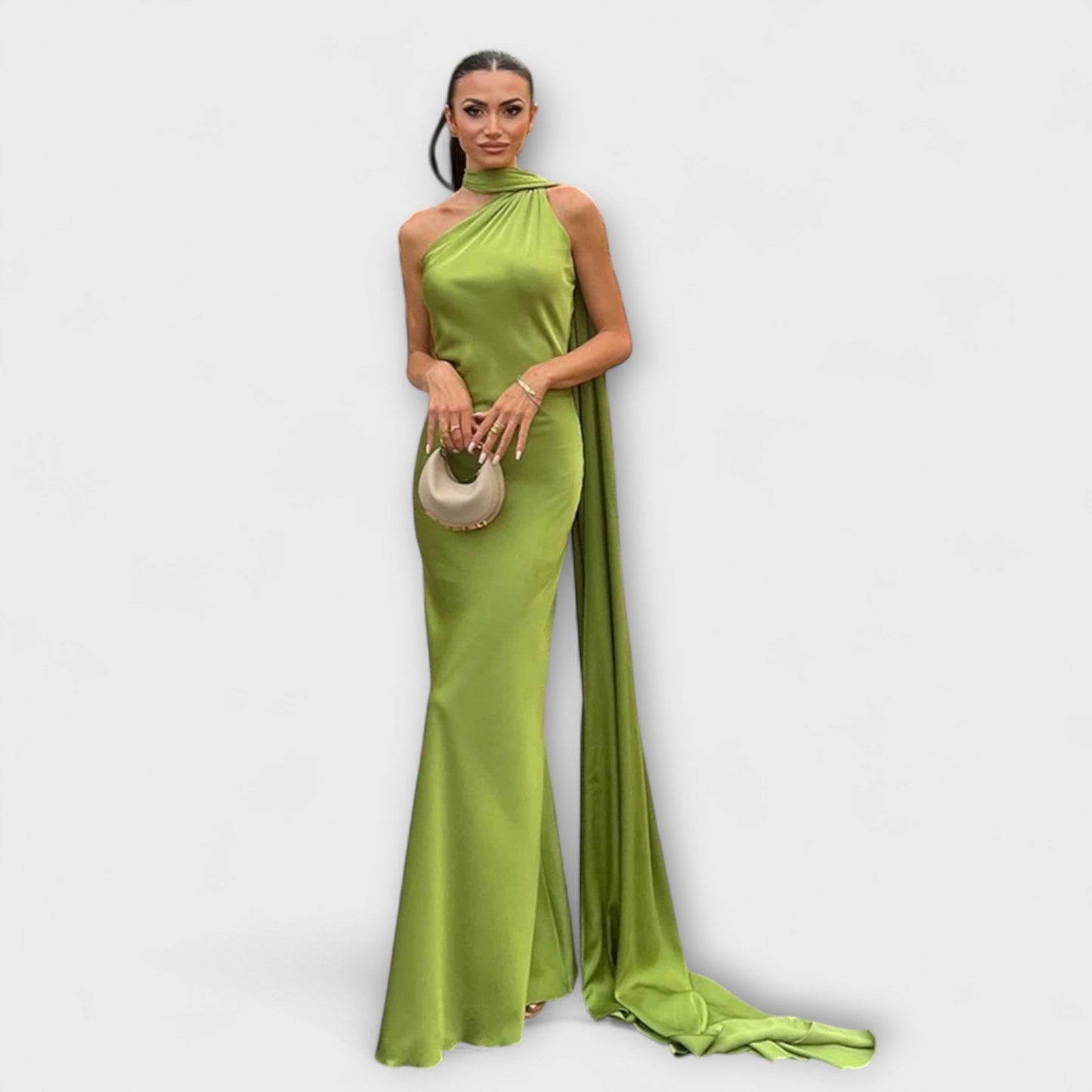 Chic Off-Shoulder Halter Maxi Kleid