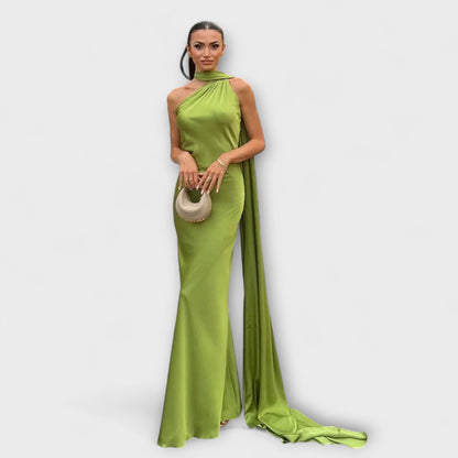 Chic Off-Shoulder Halter Maxi Kleid