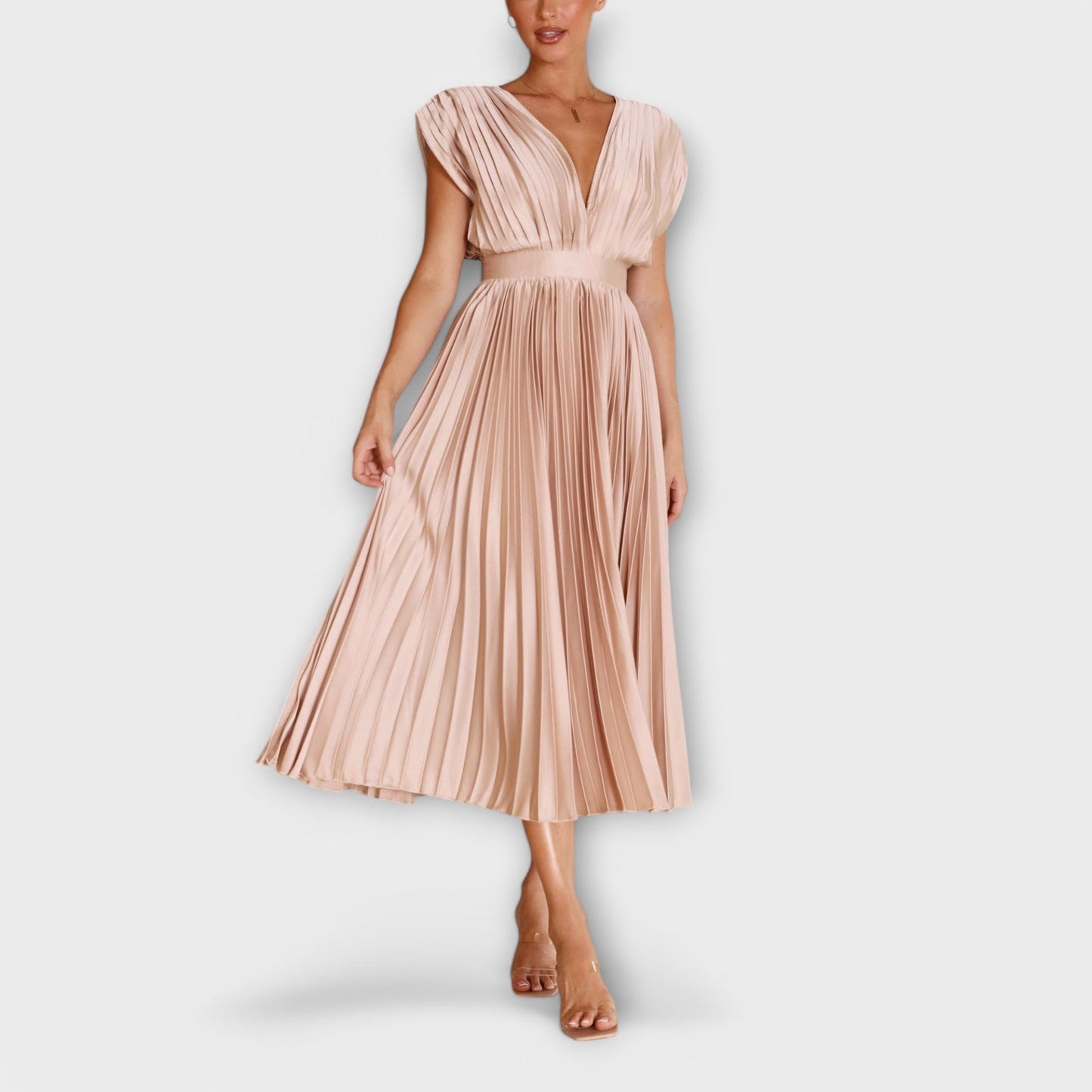Maria - Stilvolles Plissee-Kleid