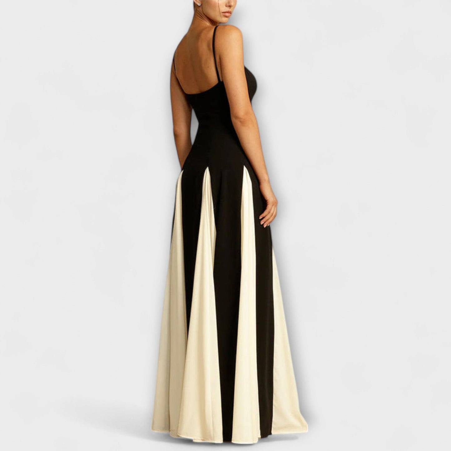 Ember - Klassisches Eleganz A-Linien Maxikleid mit Tüllpaneelen