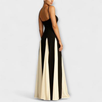 Ember - Klassisches Eleganz A-Linien Maxikleid mit Tüllpaneelen