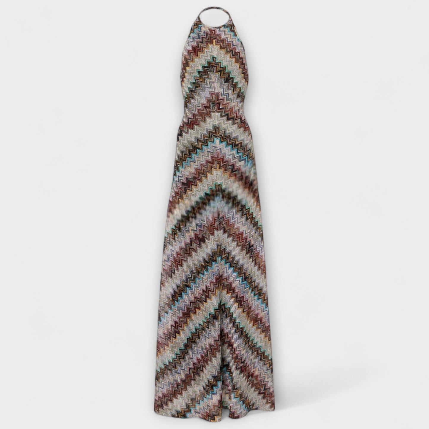 Reese - Jodie Strickkleid mit buntem Fischgrätmuster