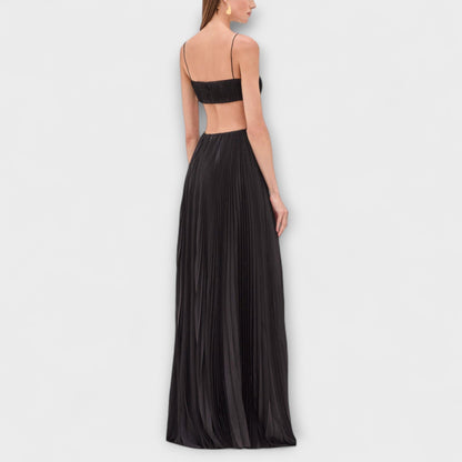 Mireille - Stilvolles Maxikleid mit Falten und Ausschnitten
