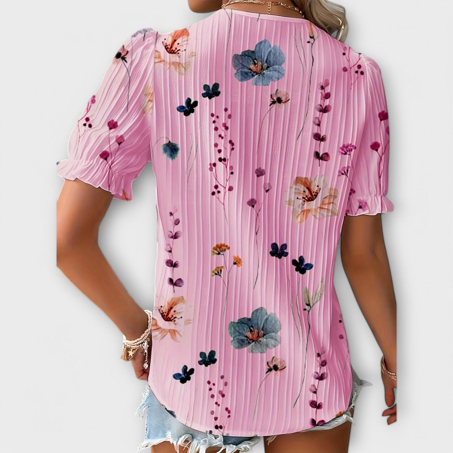 Emily - Modische Bluse mit V-Ausschnitt