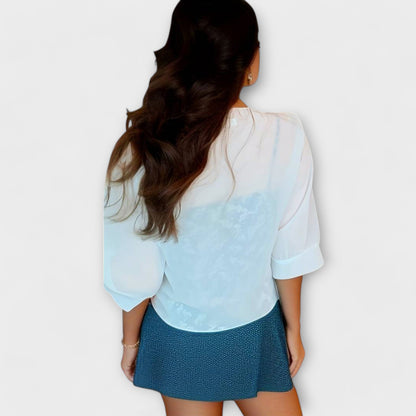 Olivia - Bluse mit offener Front