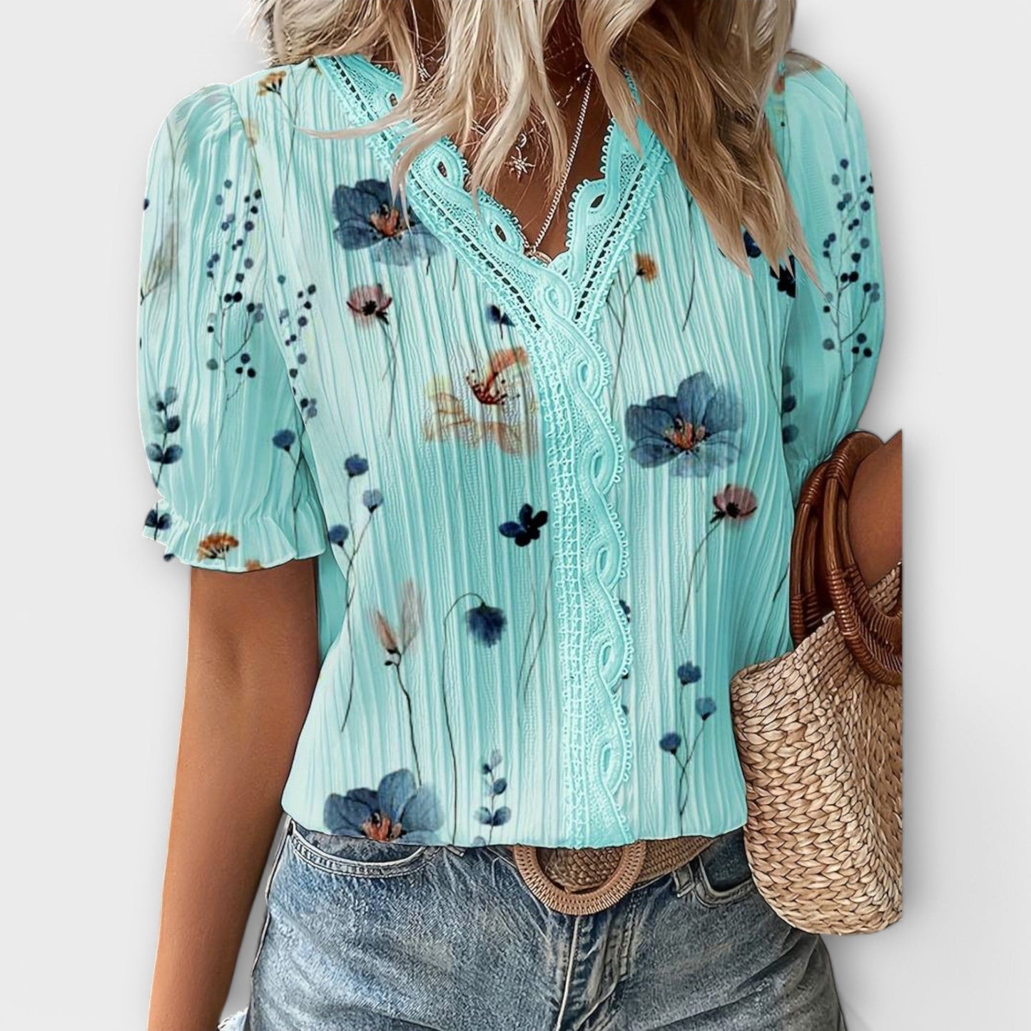 Emily - Modische Bluse mit V-Ausschnitt