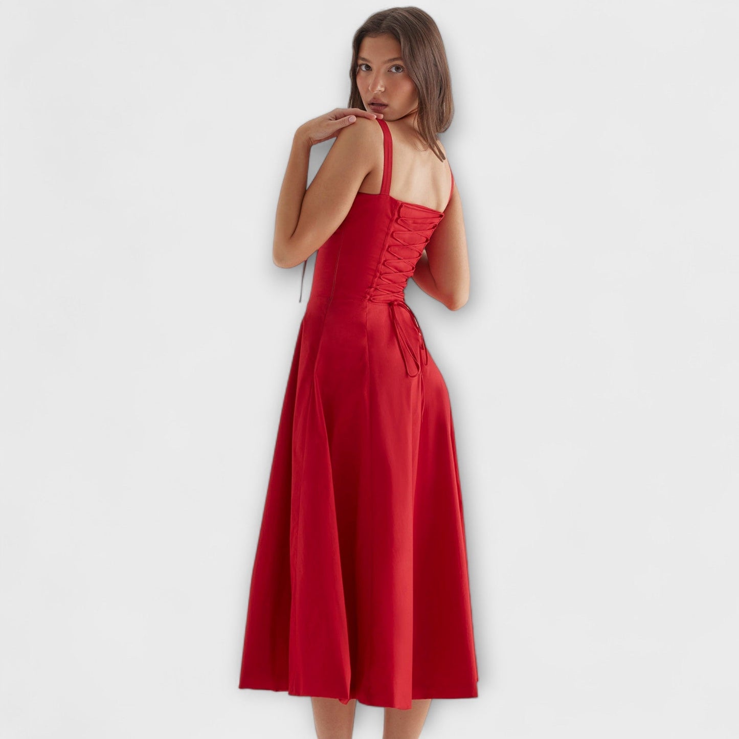 Zipporas - Maßgeschneidertes Bustierkleid mit modernem Frühlingsblumenmuster
