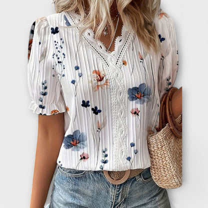 Emily - Modische Bluse mit V-Ausschnitt