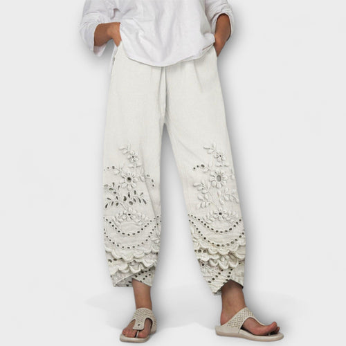 Chloe – Elegante Print Spitzenhose