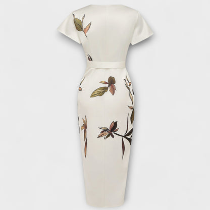 Satin Wickelkleid